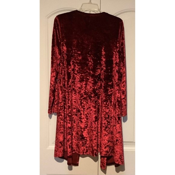 Womens Grace & Emma Red Long Cardigan Size Small Medium - Picture 2 of 4